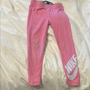 Nike Kids Pink Leggings with Logo